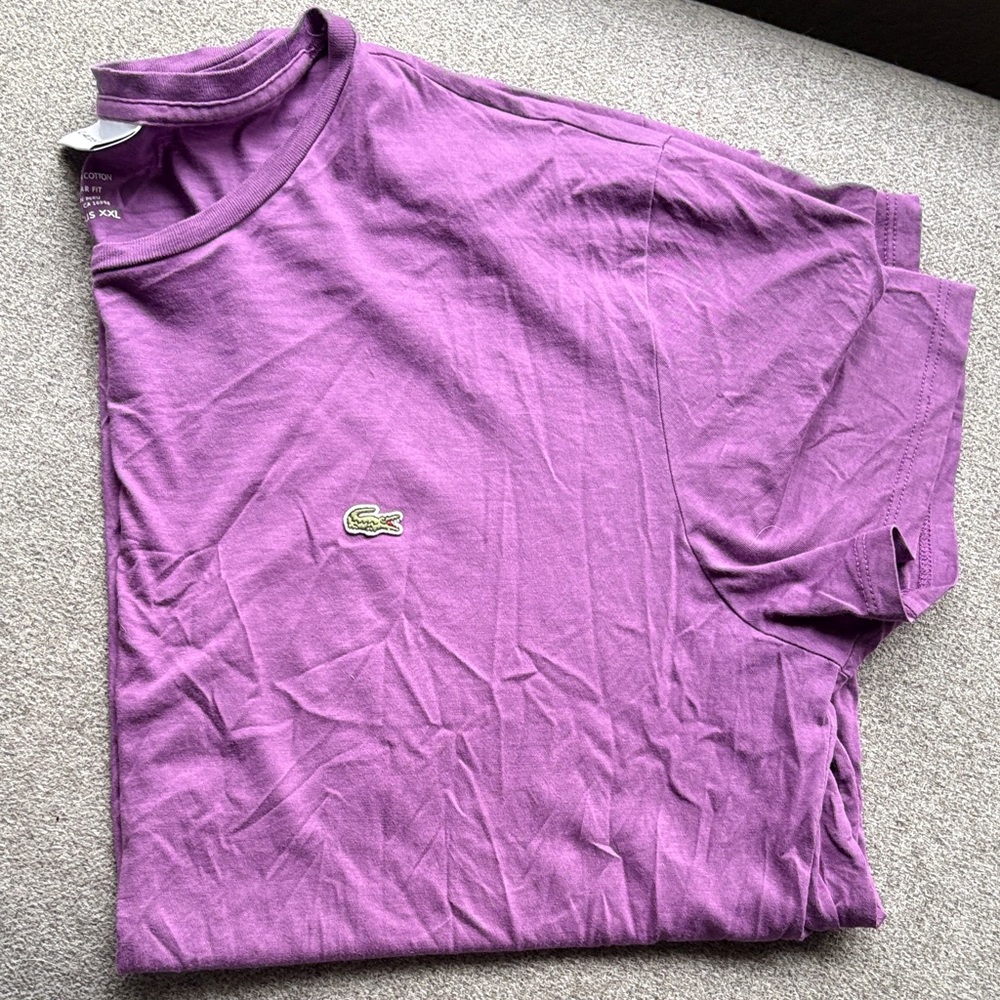 Lacoste Violet Crew Neck Tee